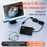 2mm,1.6mm,0.95mm industrial endoscope camera with light and fiber waterproof Endoscope for detecting burrs in industrial cavities