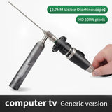 2.7mm Rigid Endoscope 4mm Aluminum Sheetglass Mirrorent Optics Otoscope 1080P Usb Camera Ear Wax Removal Tool with Endoscope