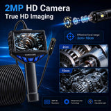 Dual lens 8.5mm Digital Endoscope dual lens with 4.3" IPS Screen, IP67 Semi-Rigid Snake Inspection Camera with 8 LED Lights. Perfect for Automotive Engine and observing Hard to Reach Areas