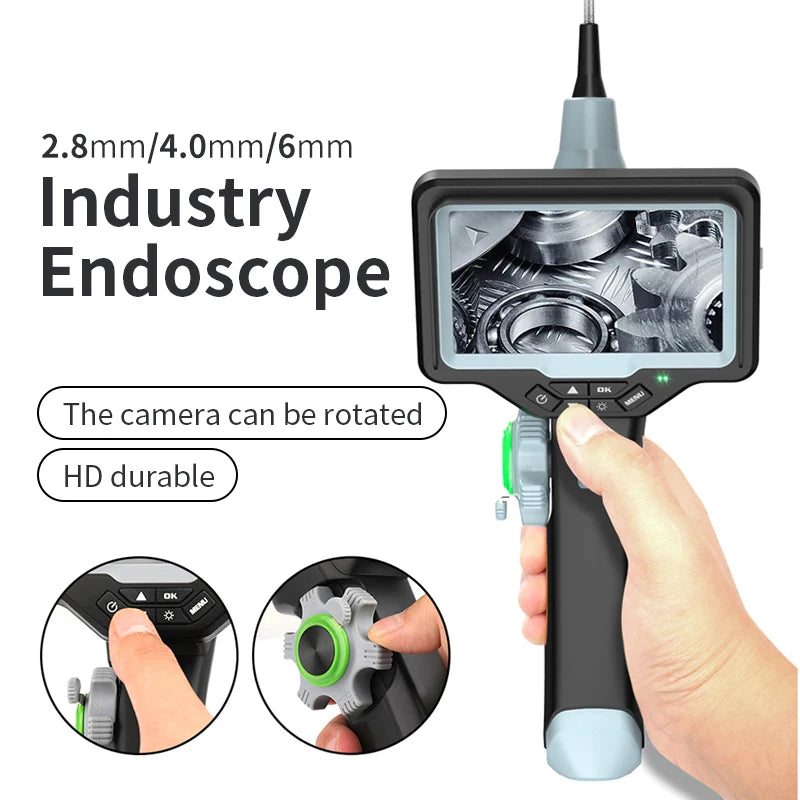 CT40 4mm 2 Ways 180 Rotation Fiber Optic Light Endoscope Camera Borescope Auto Tool