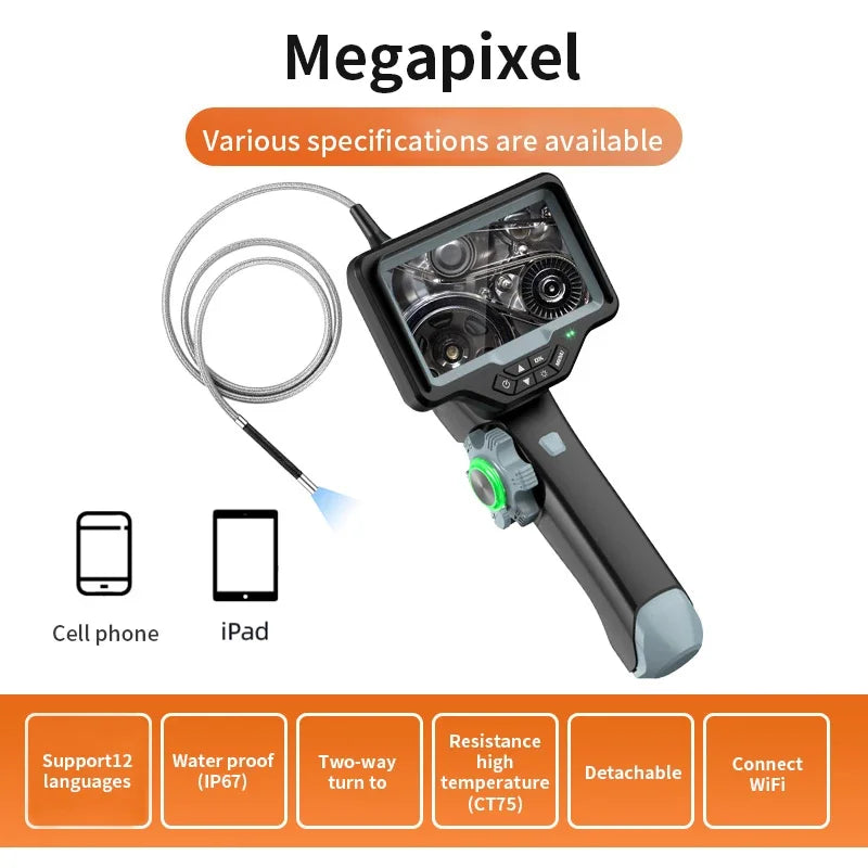CT40 Best Selling Borescope 4mm Inspection Borescope Camera HD Quality Articulated Video Endoscope with Fiber Optic Lens