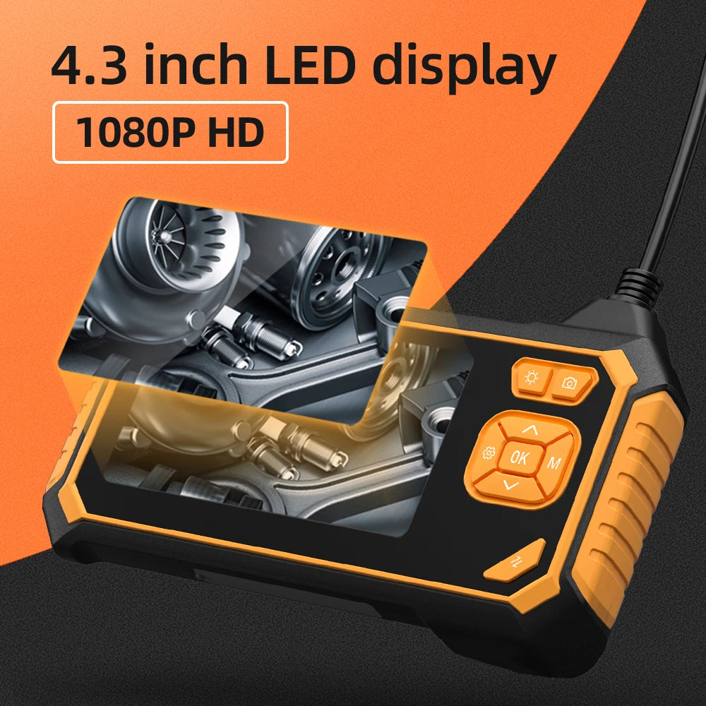 Factory Automotive Tests Digital Industrial Equipment Borescope Camera with Light Endoscope Pipe Inspection Borescope Camera