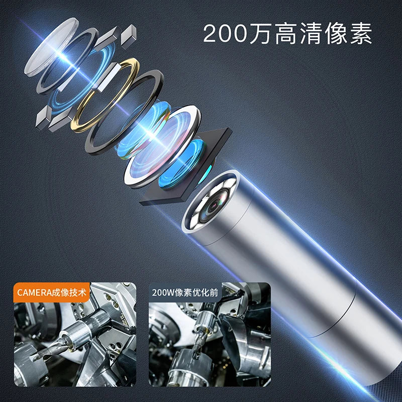 S10 Pipe Endoscope Dual-lens 360 Degrees Industrial Steerable Endoscope High-definition Camera Car Maintenance Engine Detection