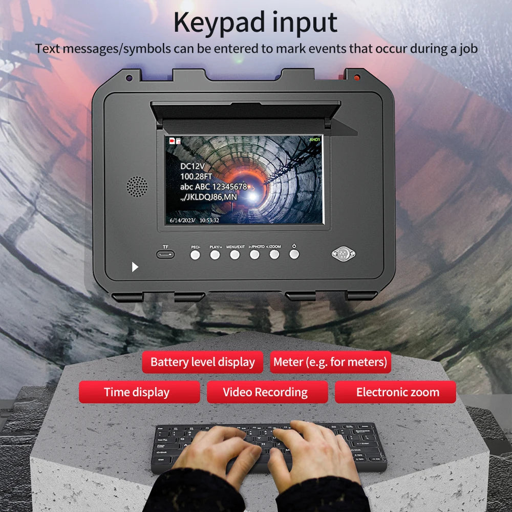 CCTV 管道检测 IP68 防水 512HZ 定位器 视频管道检测内窥镜摄像头 排水管管道I