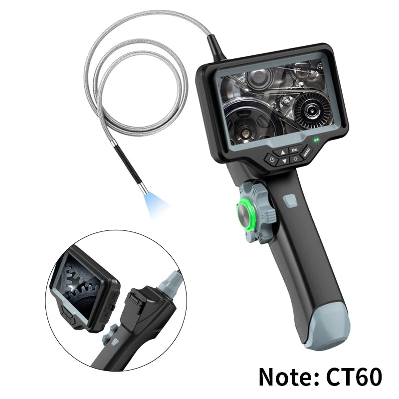 2.8mm Diameter 1.2m 180 Degree Industrial Articualated Borescope Industrial Endoscopy Mini Camera for Engine Inspect Repail Tool