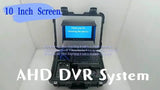 50mm Pan Tilt Pipe Inspection Camera for Underwater Wells 8 Inch AHD Monitor with Screen 20m to 60m with Meter Counter