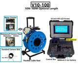 IP68防水300毫米至1500毫米管道爬行器污水管道检测机器人下水道排水工业管道内窥镜闭路电视摄像机