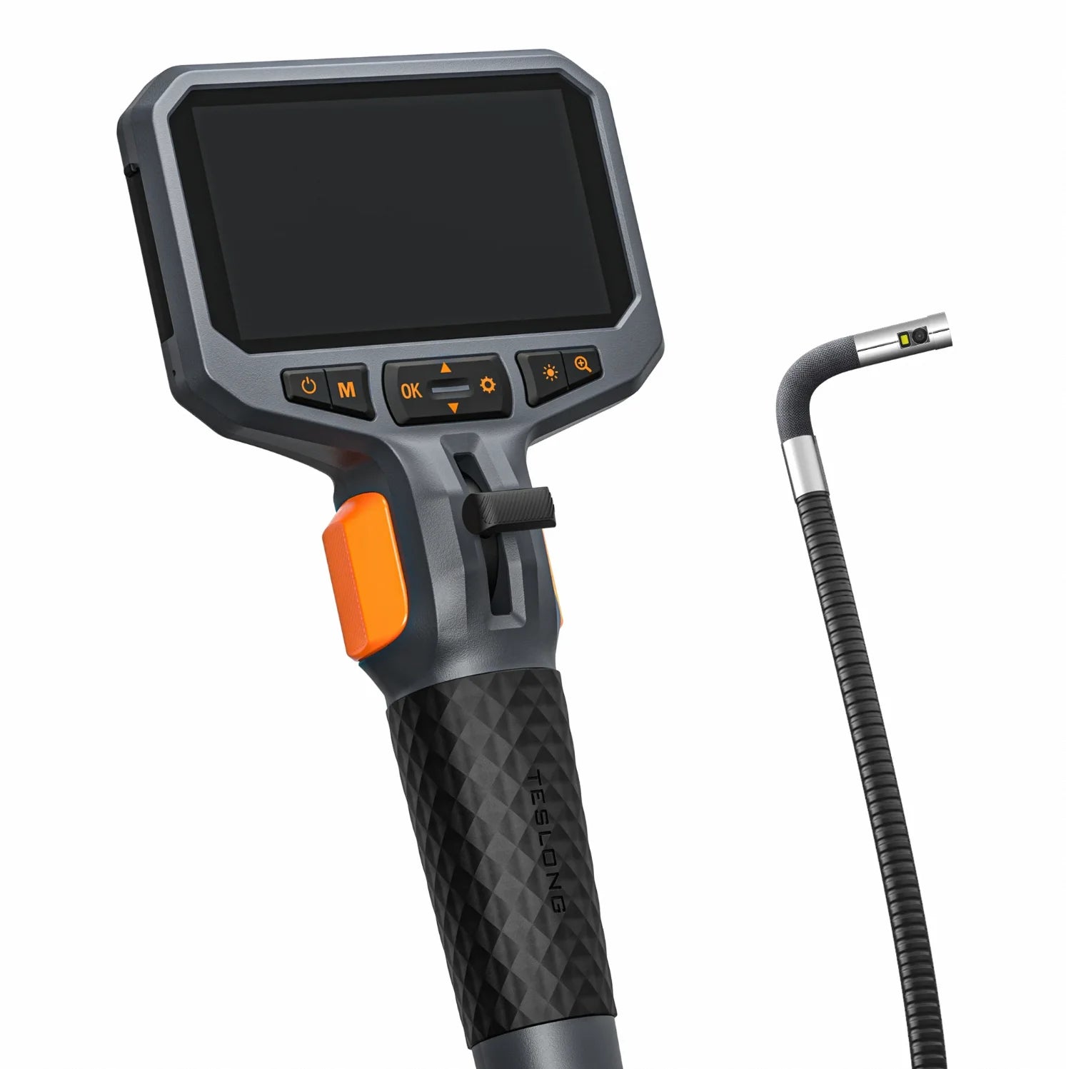 8.5mm Two-Way Articulating Borescope with Light Dual Lens Industrial Endoscope Inspection Camera with Articulated Probe TD450S