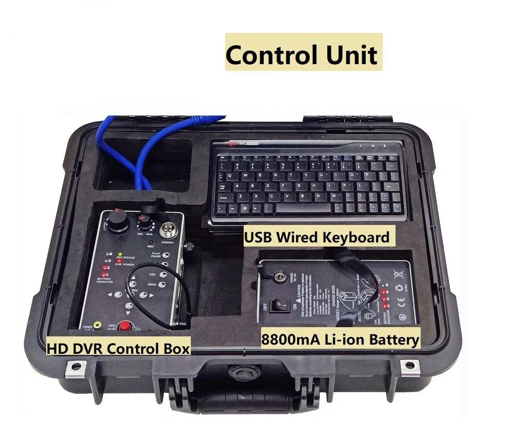 50m Waterproof Portable Drain Camera Sewer Inspection 40mm Sewer Pipe Inspection Camera 10inch Screen Pipeline Inspection Camera