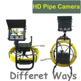 60m Sewer Camera Inspection 45mm Dual Lens Sewer Inspection Camera HD DVR System Meter Counter Borescope Camera with Rotation