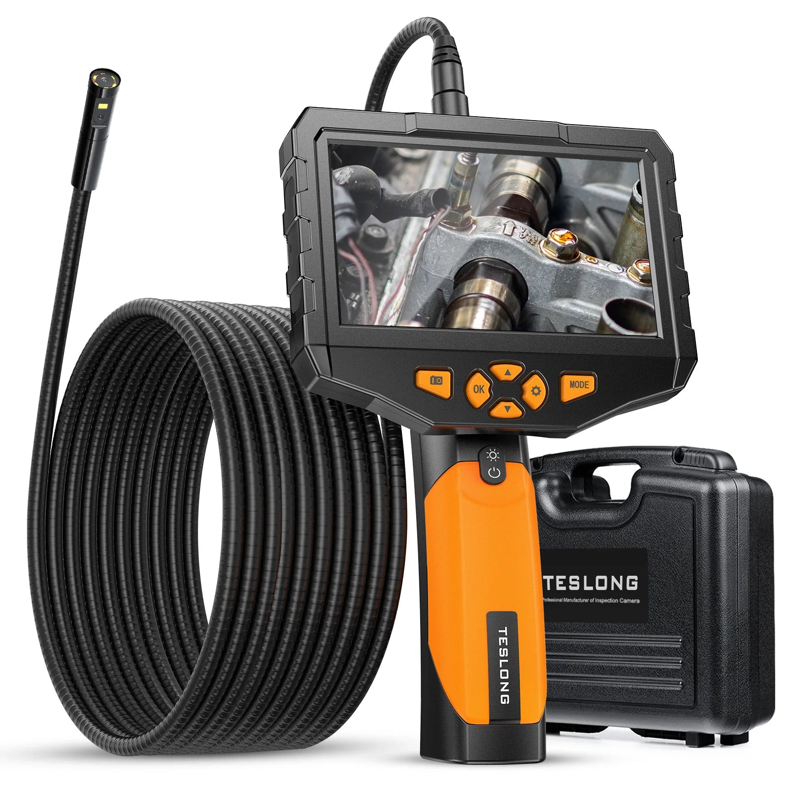 High Definition Dual Lens Industrial Endoscope 5.5mm Automotive Repair Industrial Pipeline Maintenance 4.5 Inch Megapixel Nts300